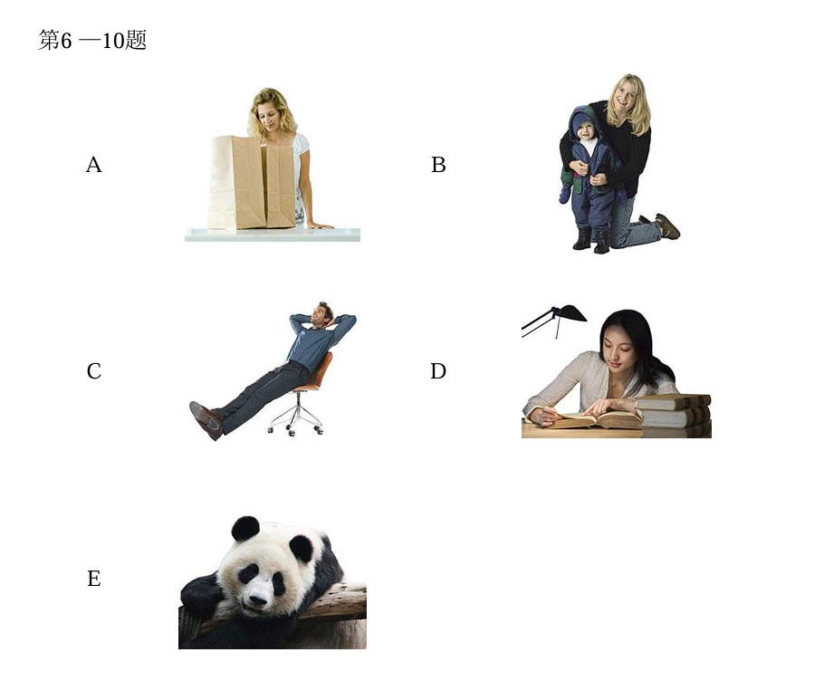 第6–10题 图片 A–F